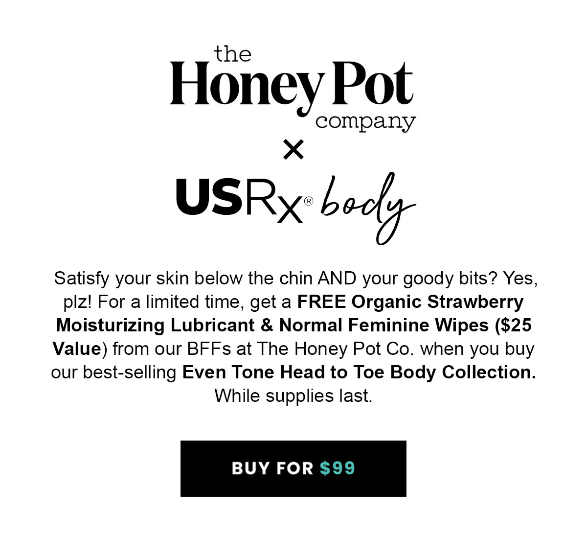 😉 Ready for a 3way w/Honey Pot x USRx®? Urban Skin Rx